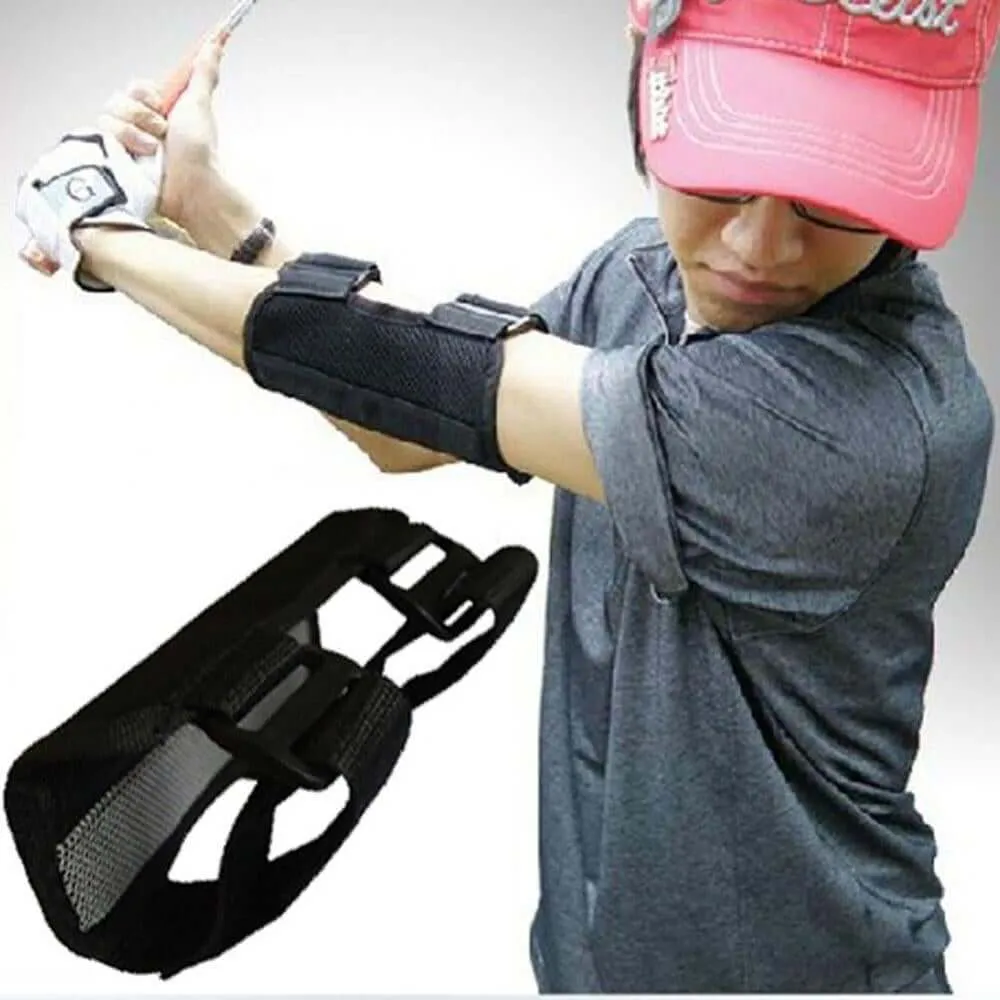 1 Pc Golf Swing Training Aids Straight Practice Elbow Brace SwingTrainer Alarm Corrector