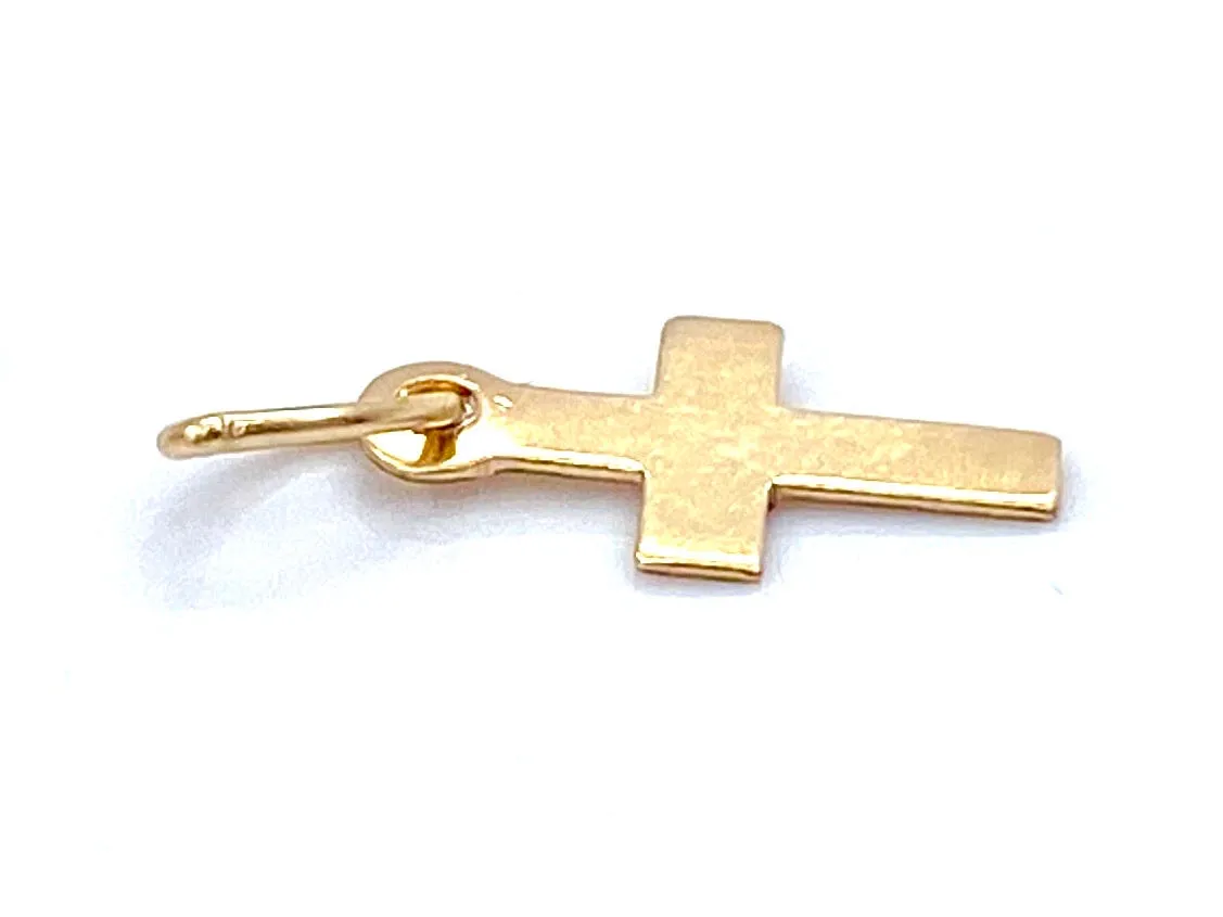 14KGF Cross Charm , Sku#21-C