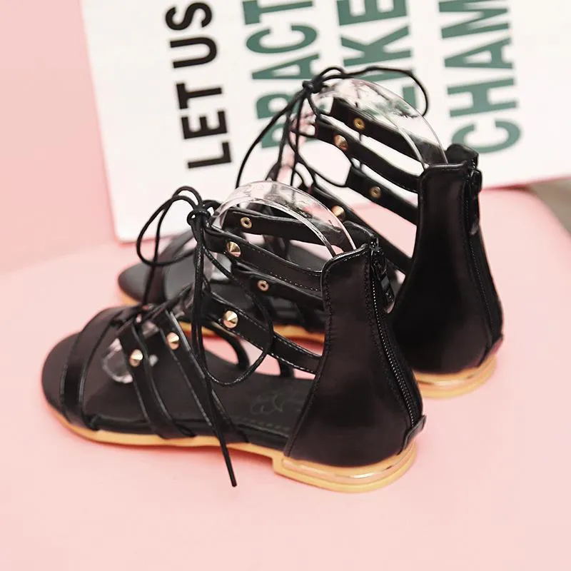 2018 Summer Open Toe Cross Strap Flat Sandals