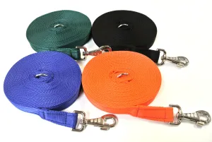 20ft 6m Large Dog Training Lead Horse Lunge Line 25mm Cushion Webbing In Various Colours