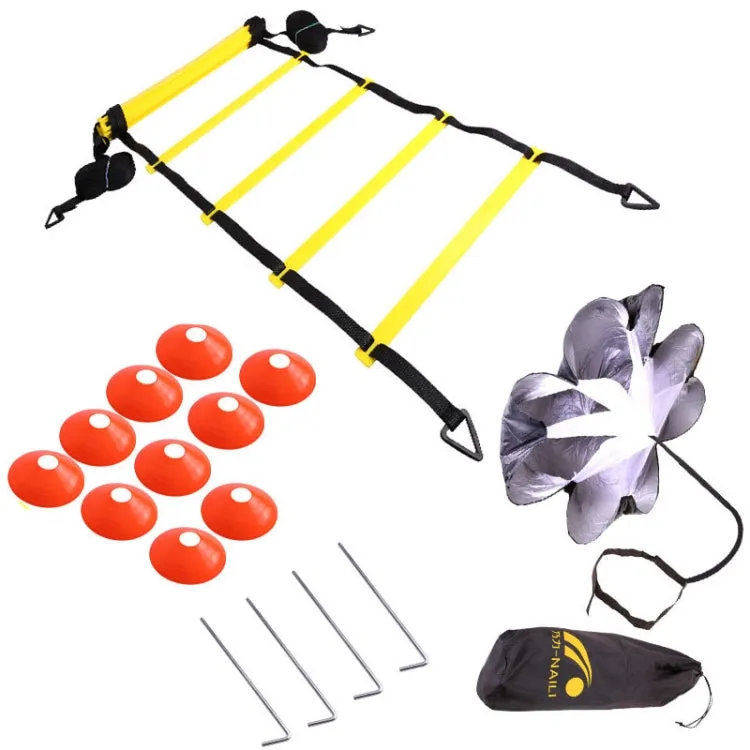 23 In 1 Football Training Agility Ladder   Logo Disc   Drag Umbrella Set(Orange)