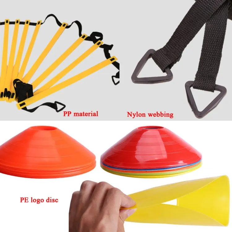 23 In 1 Football Training Agility Ladder   Logo Disc   Drag Umbrella Set(Orange)