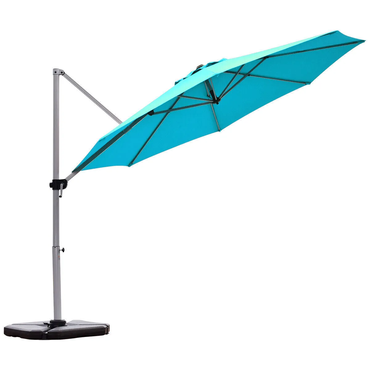 3.3m Patio Cantilever Umbrella with Tilting Adjustment and Cross base