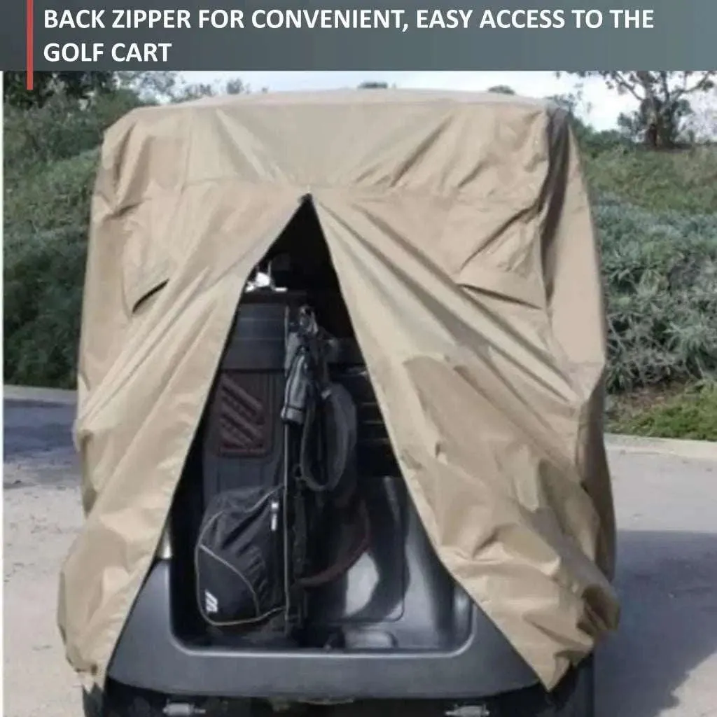 6 Passenger Golf Cart Storage Cover Taupe