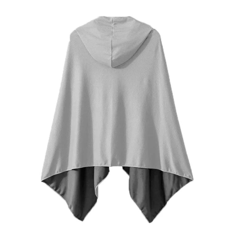 60 x 145cm Cool and Quick-drying Beach Cloak Diving Hooded Changing Clothes Absorbent Towel(Grey)