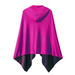 60 x 145cm Cool and Quick-drying Beach Cloak Diving Hooded Changing Clothes Absorbent Towel(Rose Red)