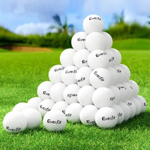 60pcs Dual-Layer Distance Golf Balls for Practice - Everfit