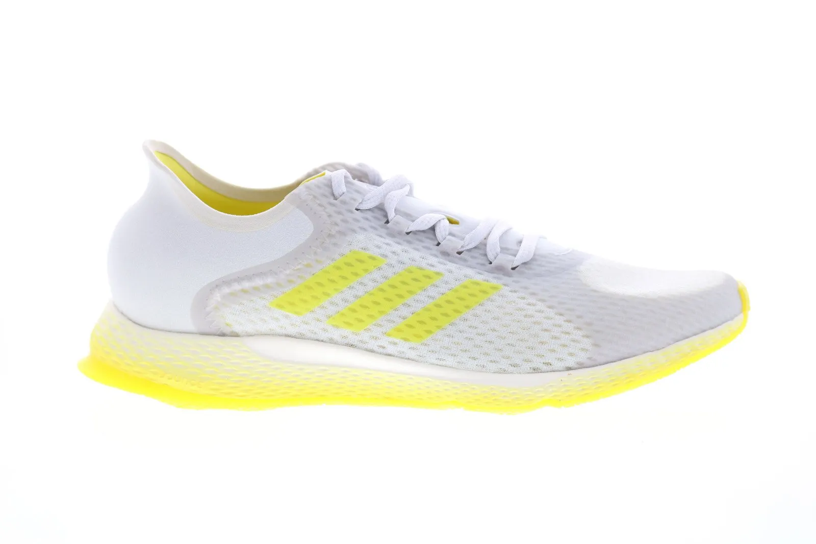 Adidas Focus Breathe In EG1096 Womens White Mesh Lace Up Athletic Running Shoes