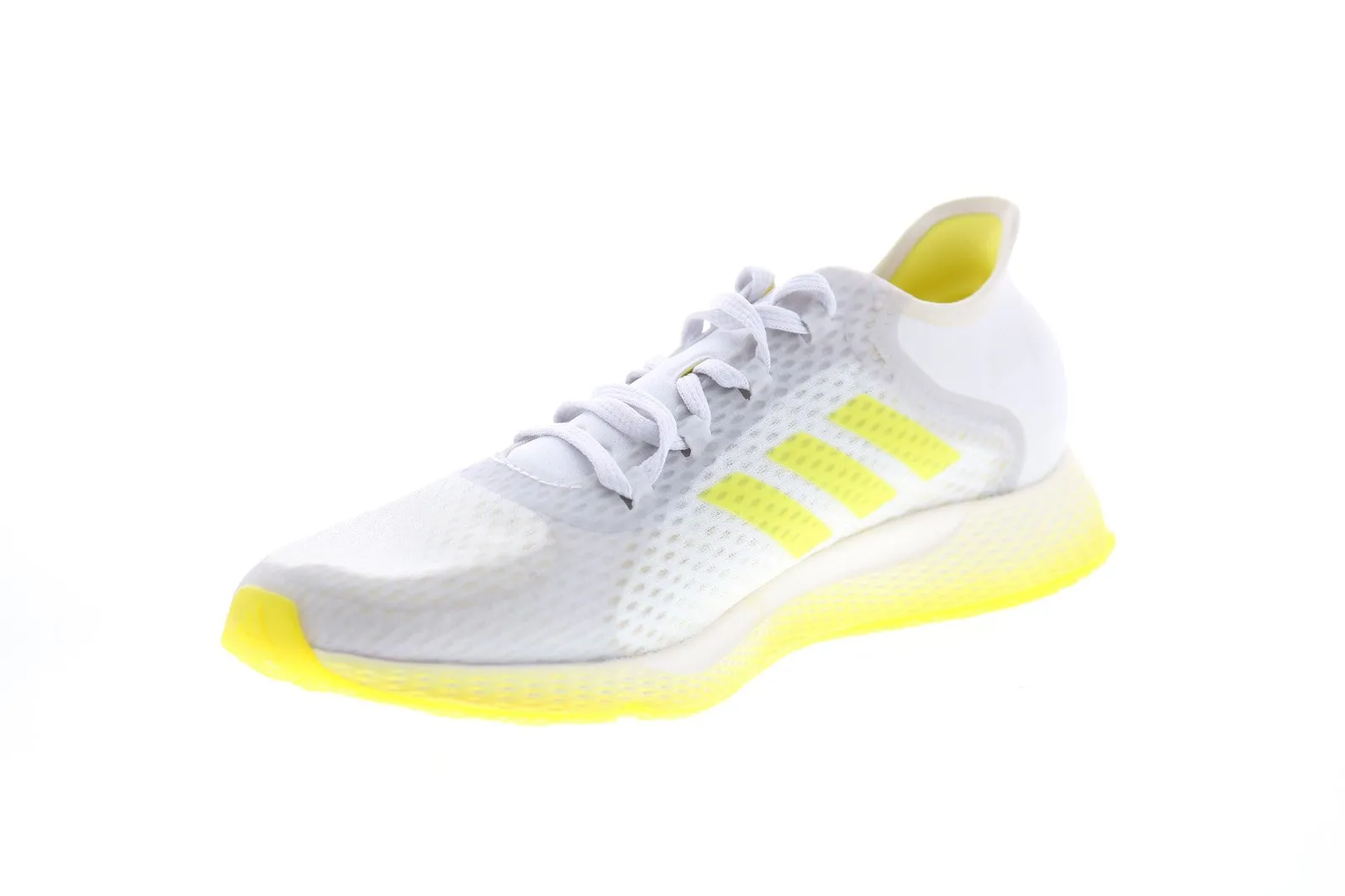 Adidas Focus Breathe In EG1096 Womens White Mesh Lace Up Athletic Running Shoes