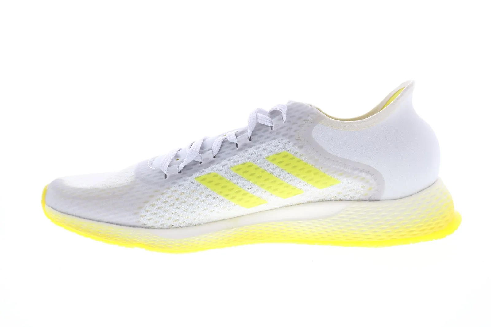 Adidas Focus Breathe In EG1096 Womens White Mesh Lace Up Athletic Running Shoes