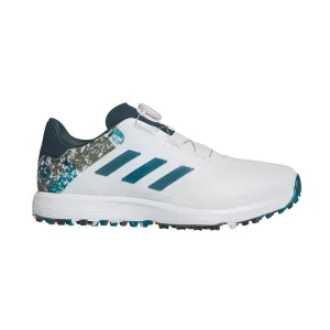 ADIDAS S2G BOA Spikeless Shoes (White/Silver/Blue)