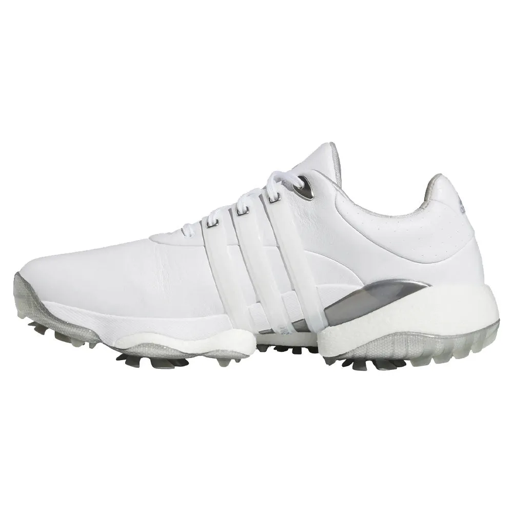 adidas Tour360 '22 Spiked Waterproof Shoes - White/Silver Metallic