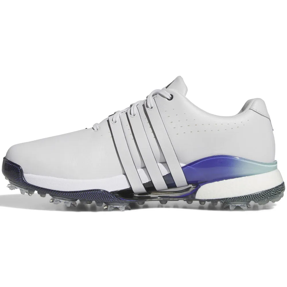 adidas Tour360 '24 Spiked Waterproof Shoes - Dash Grey/Aurora Ink/Cobalt Blue