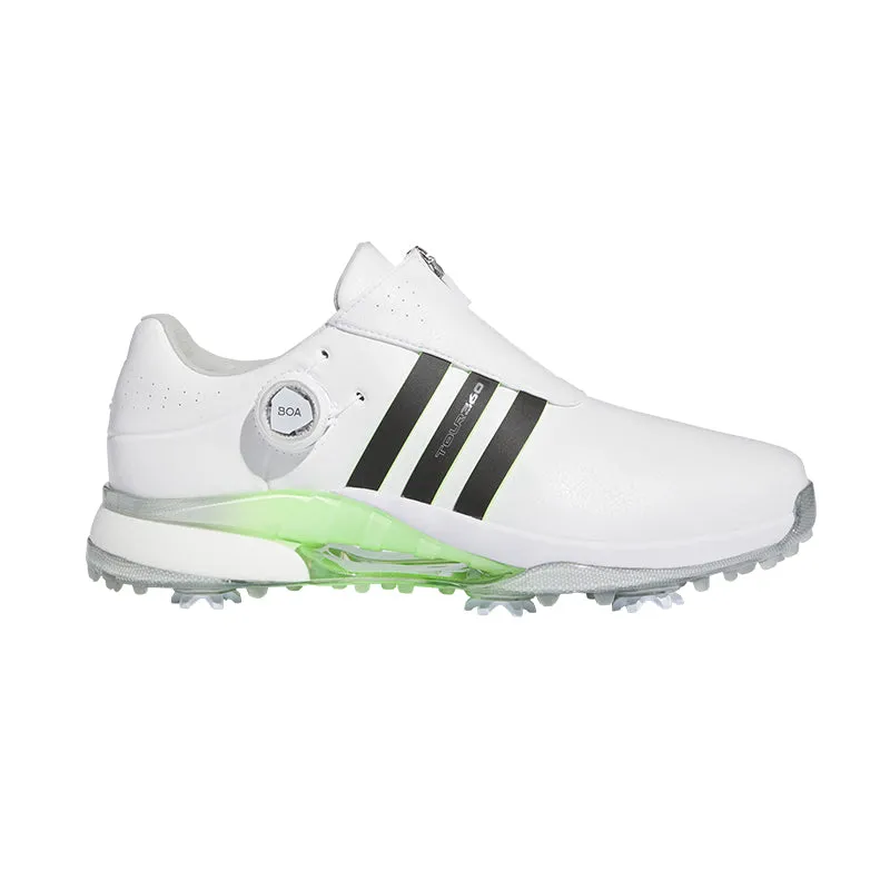 ADIDAS Tour360 BOA Men's Spiked Shoes (White/Black/Green)