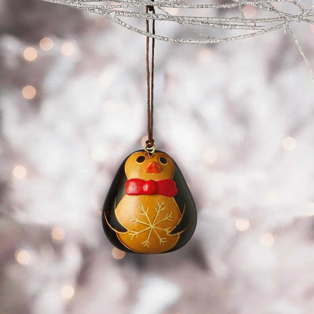 Adorable Penguin Gourd Ornament