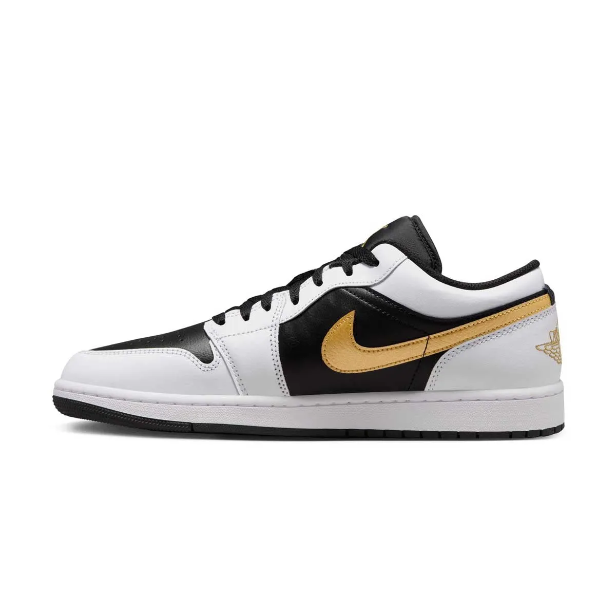 Air Jordan 1 Low 'White Black Gold Swoosh'