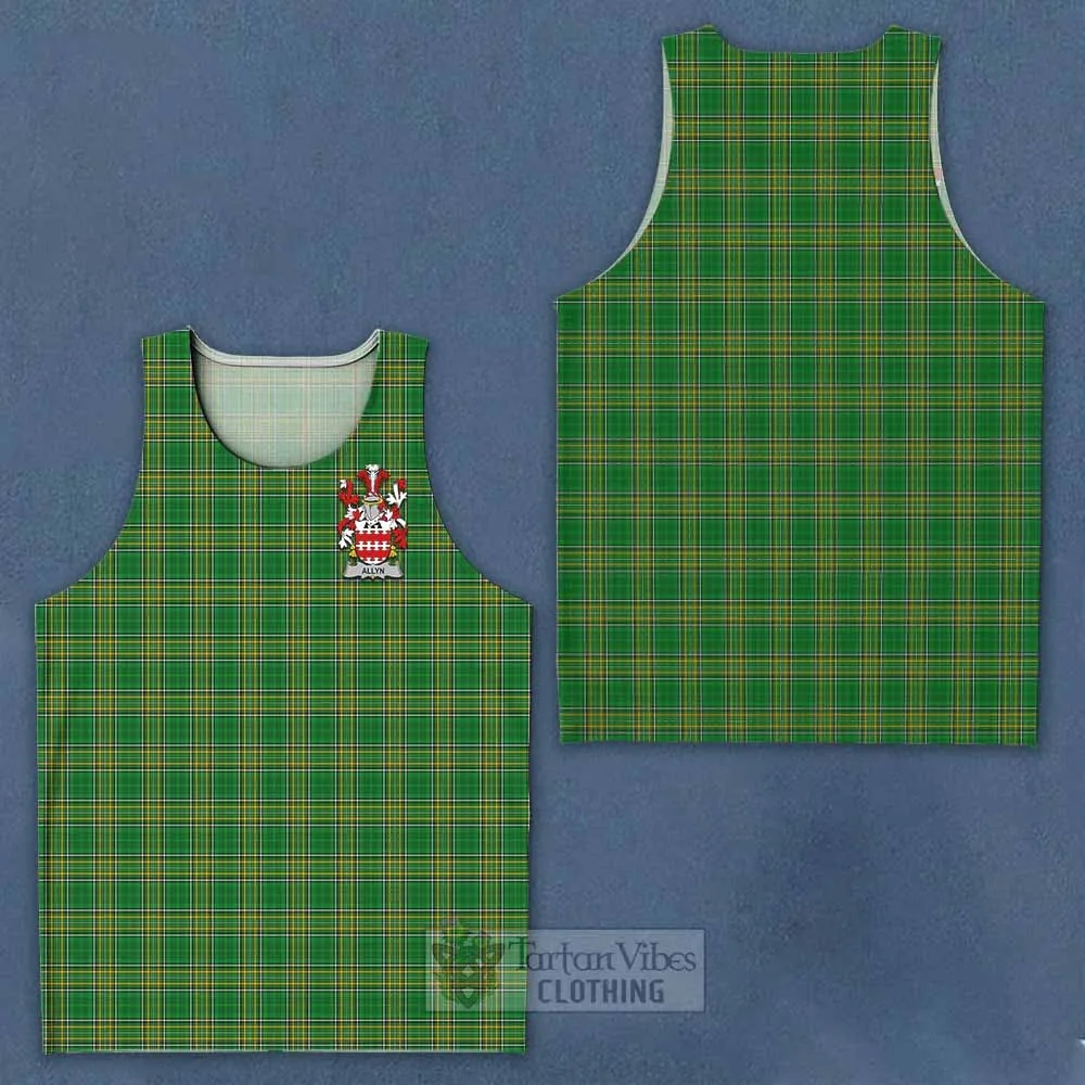 Allyn Irish Clan Tartan Men's Tank Top with Coat of Arms