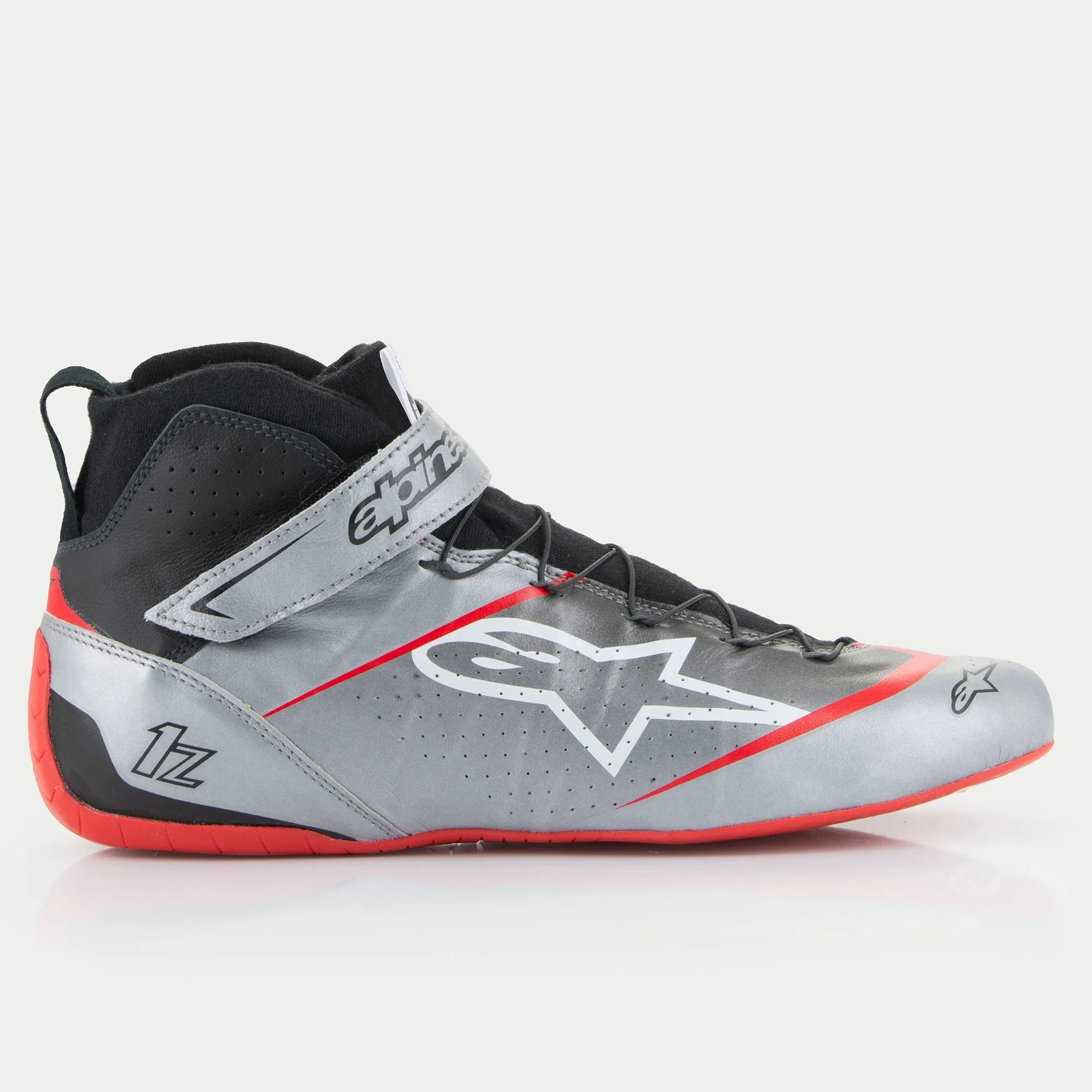 Alpinestars Tech-1 Z V3 Shoes - Dark Silver/Black/Red