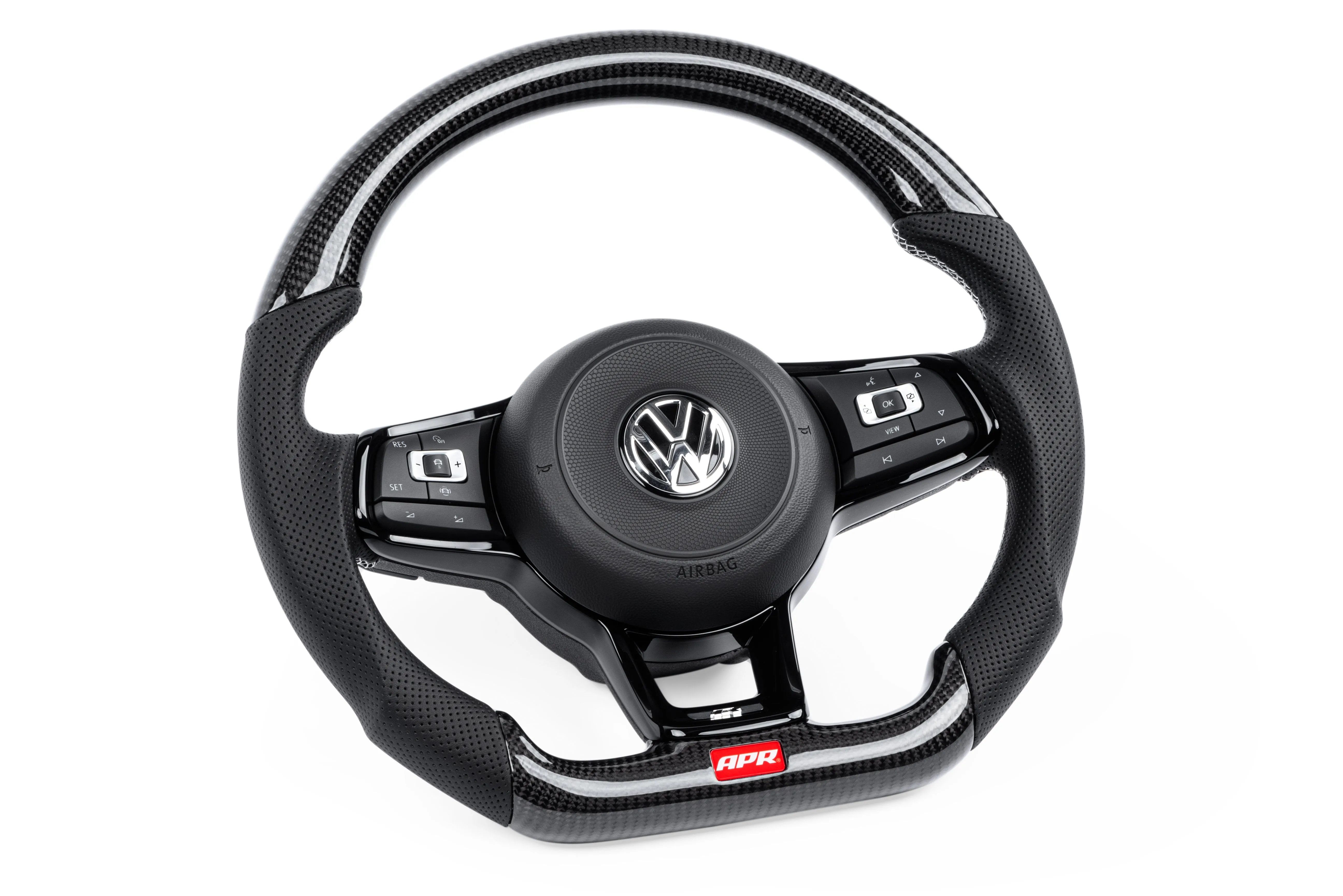 APR STEERING WHEEL - CARBON FIBER & PERFORATED LEATHER - MK7 GTI/GLI