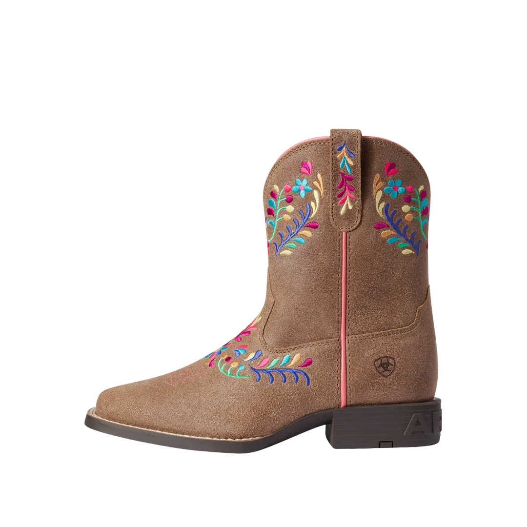 Ariat Kid's Wild Flower Square Toe Western Boots