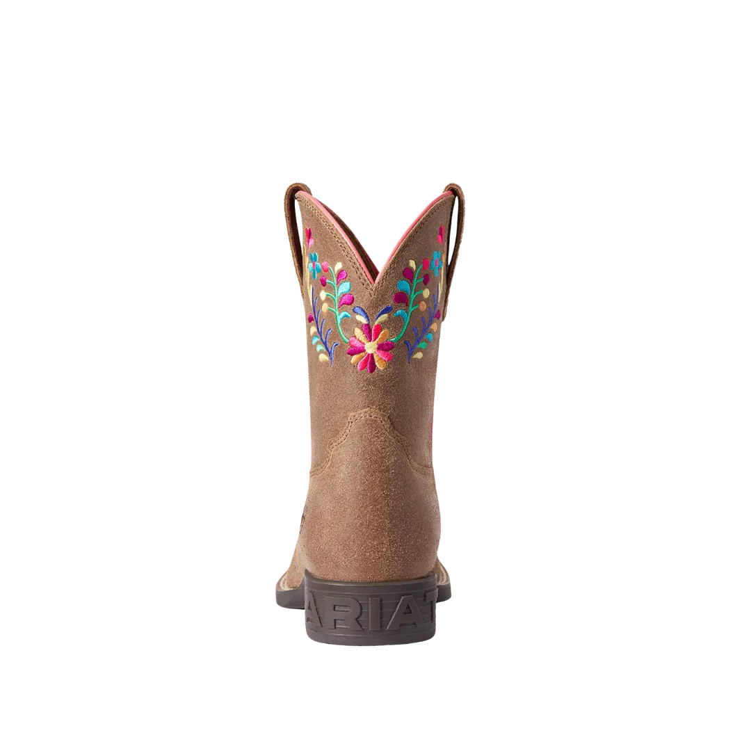 Ariat Kid's Wild Flower Square Toe Western Boots