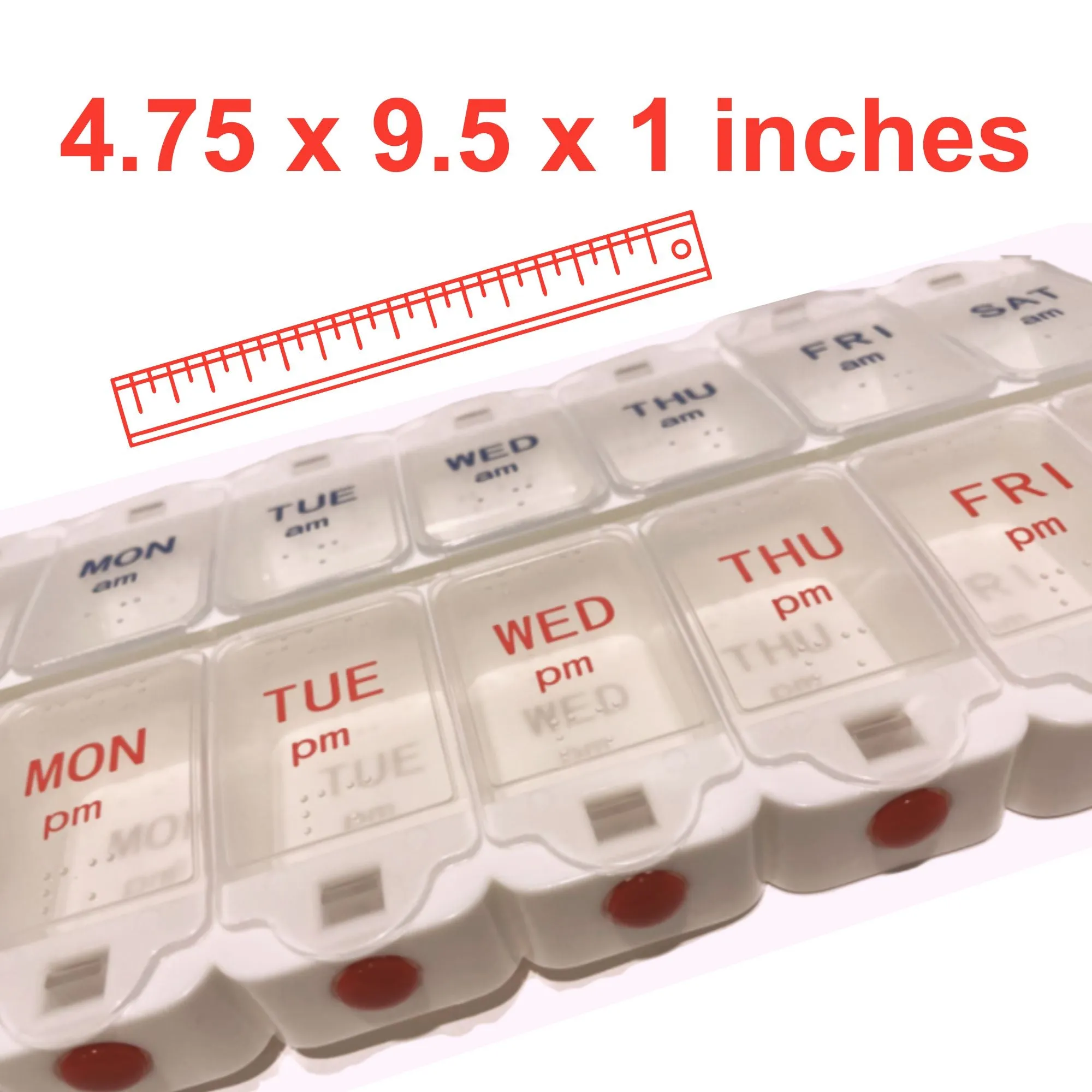 Arthritis-Friendly Pill Organizer - 7 Days, AM/PM