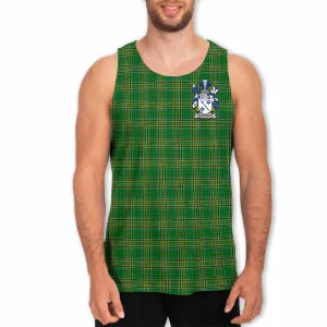 Auchmuty Irish Clan Tartan Men's Tank Top with Coat of Arms