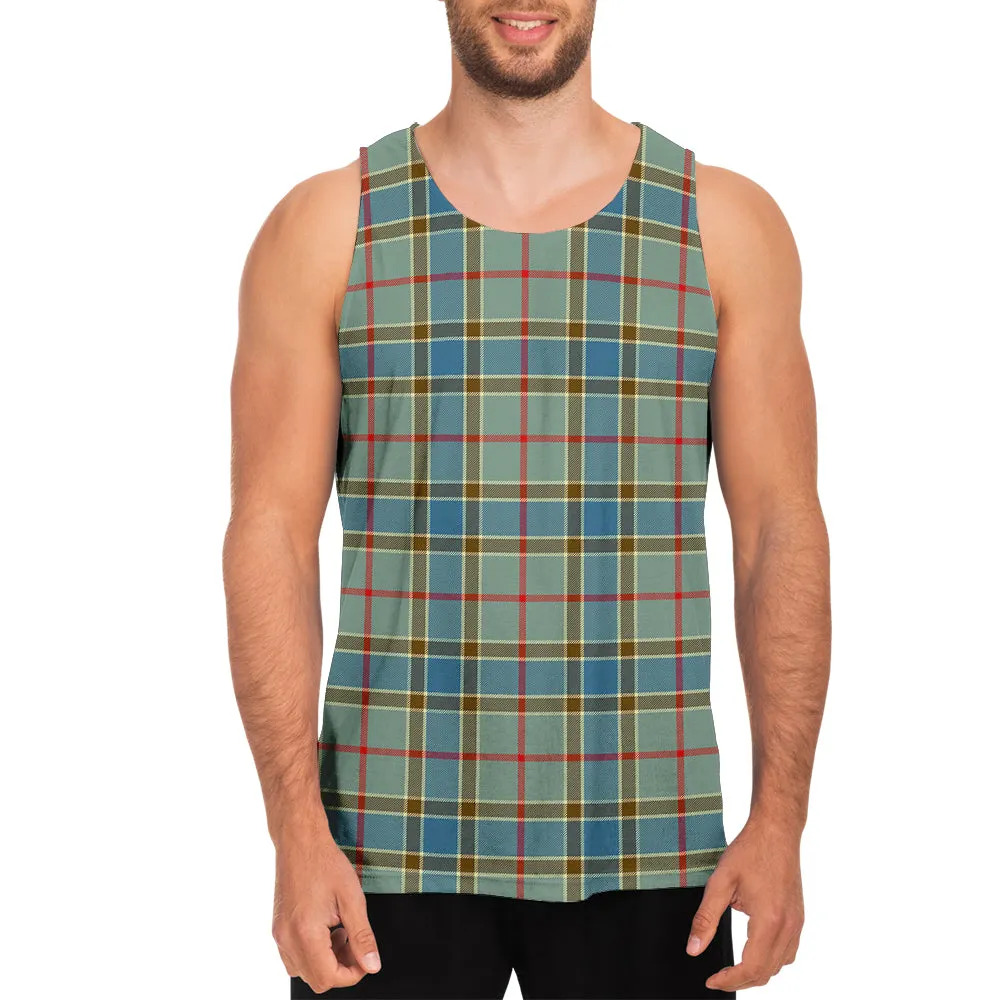 Balfour Blue Tartan Mens Tank Top