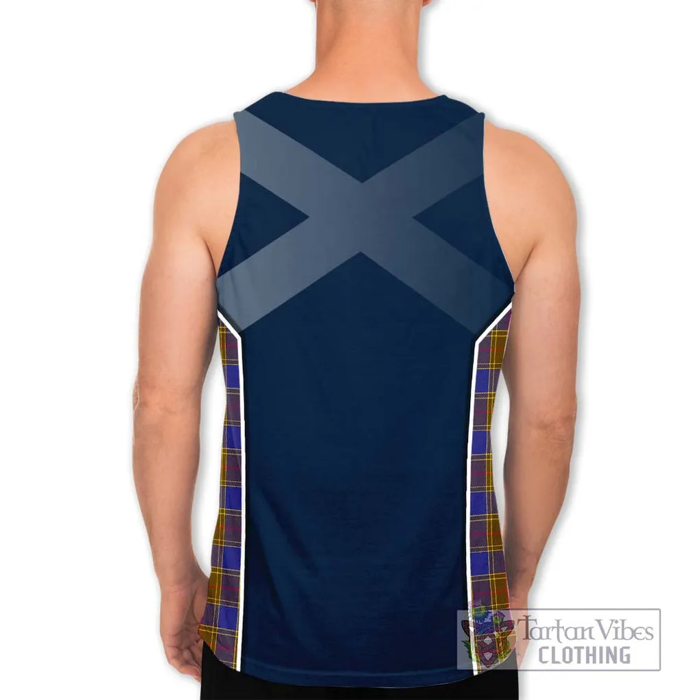 Balfour Tartan Men's Tank Top with Family Crest and Lion Rampant Vibes Sport Style