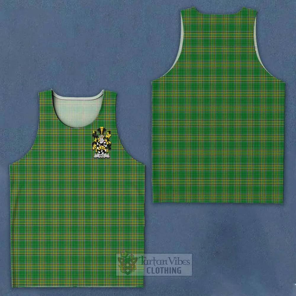 Ball Irish Clan Tartan Men's Tank Top with Coat of Arms