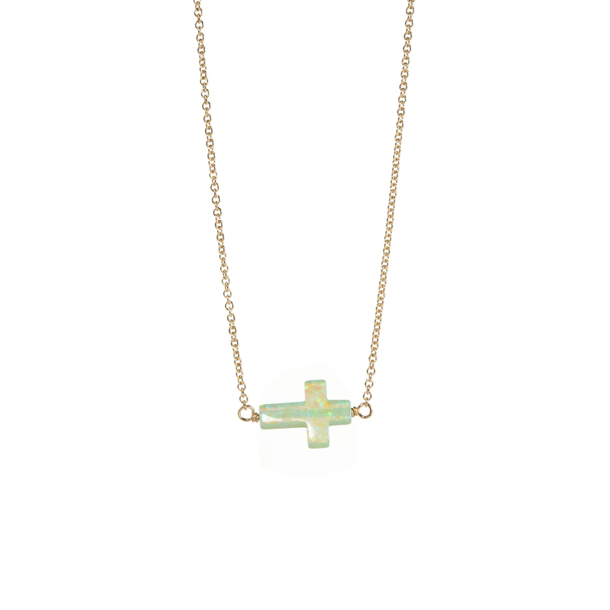 bara boheme | Large "CROSS" Opal Choker