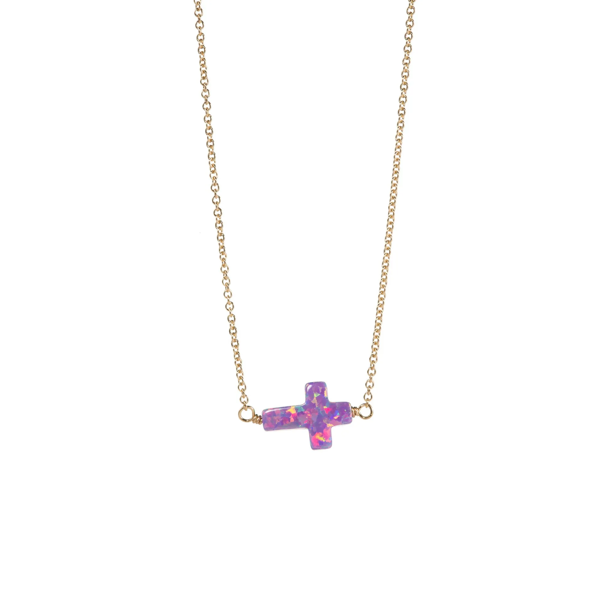 bara boheme | Large "CROSS" Opal Choker