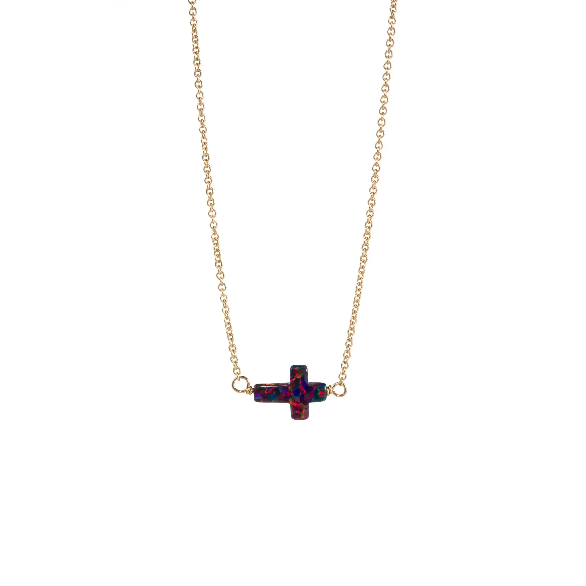 bara boheme | Small "CROSS" Opal Choker