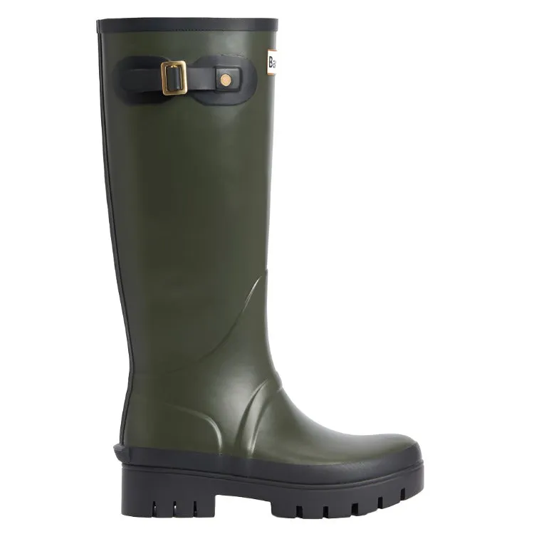 Barbour Ladies Snowdon Tall Welly - Olive/Black