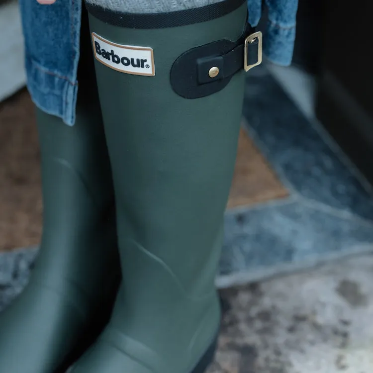 Barbour Ladies Snowdon Tall Welly - Olive/Black