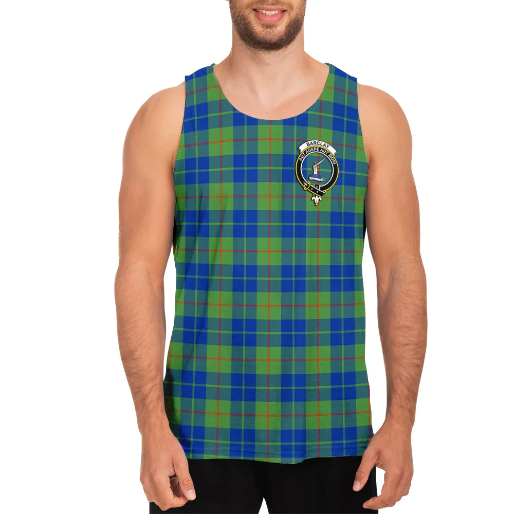 Barclay Hunting Ancient Tartan Mens Tank Top with Family Crest