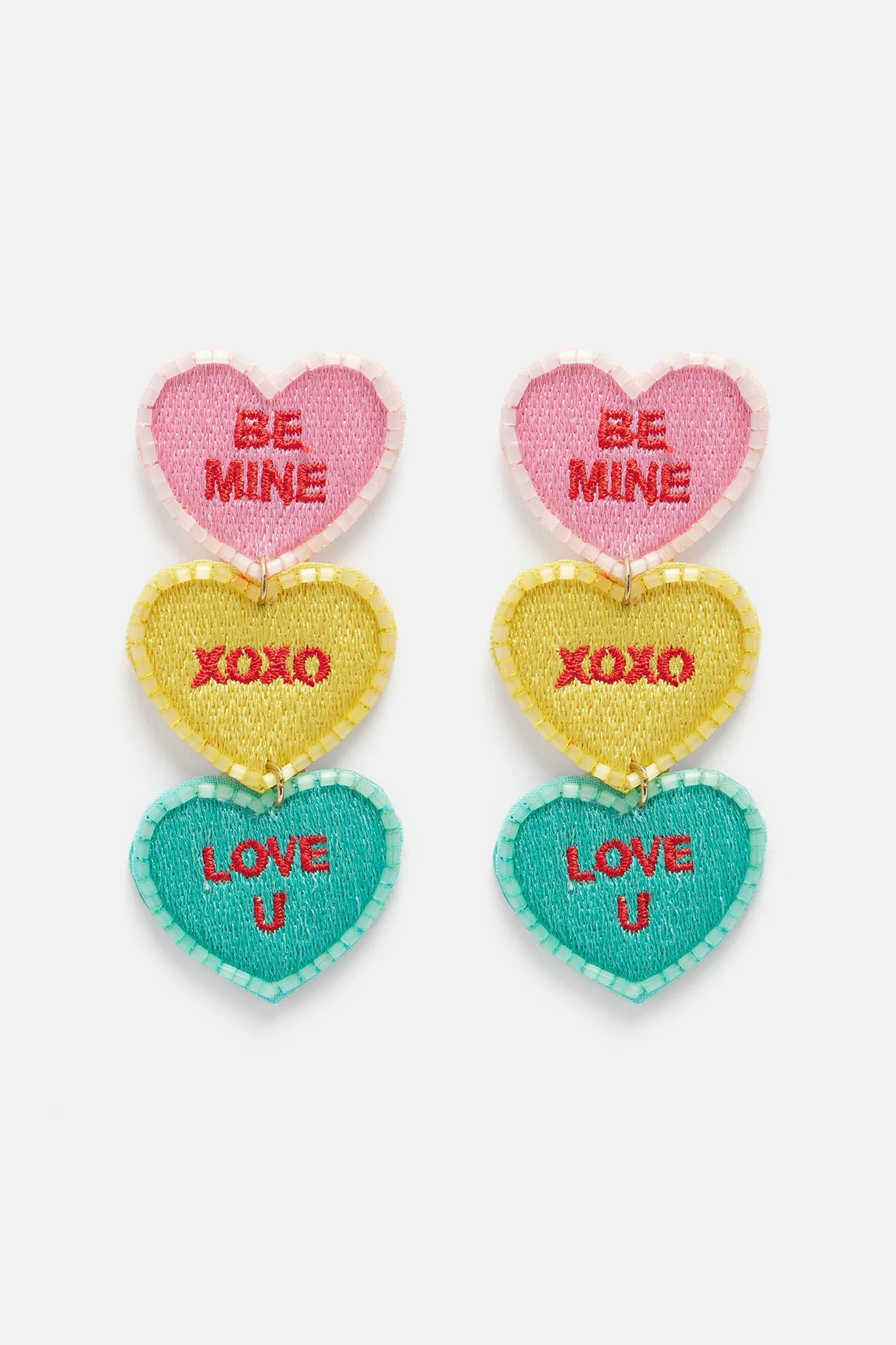 Be My Valentine Earrings - Multi Color