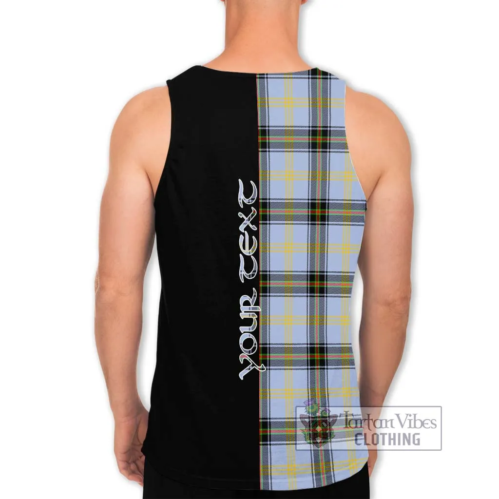 Bell Tartan Men's Tank Top with Family Crest and Half Of Me Style