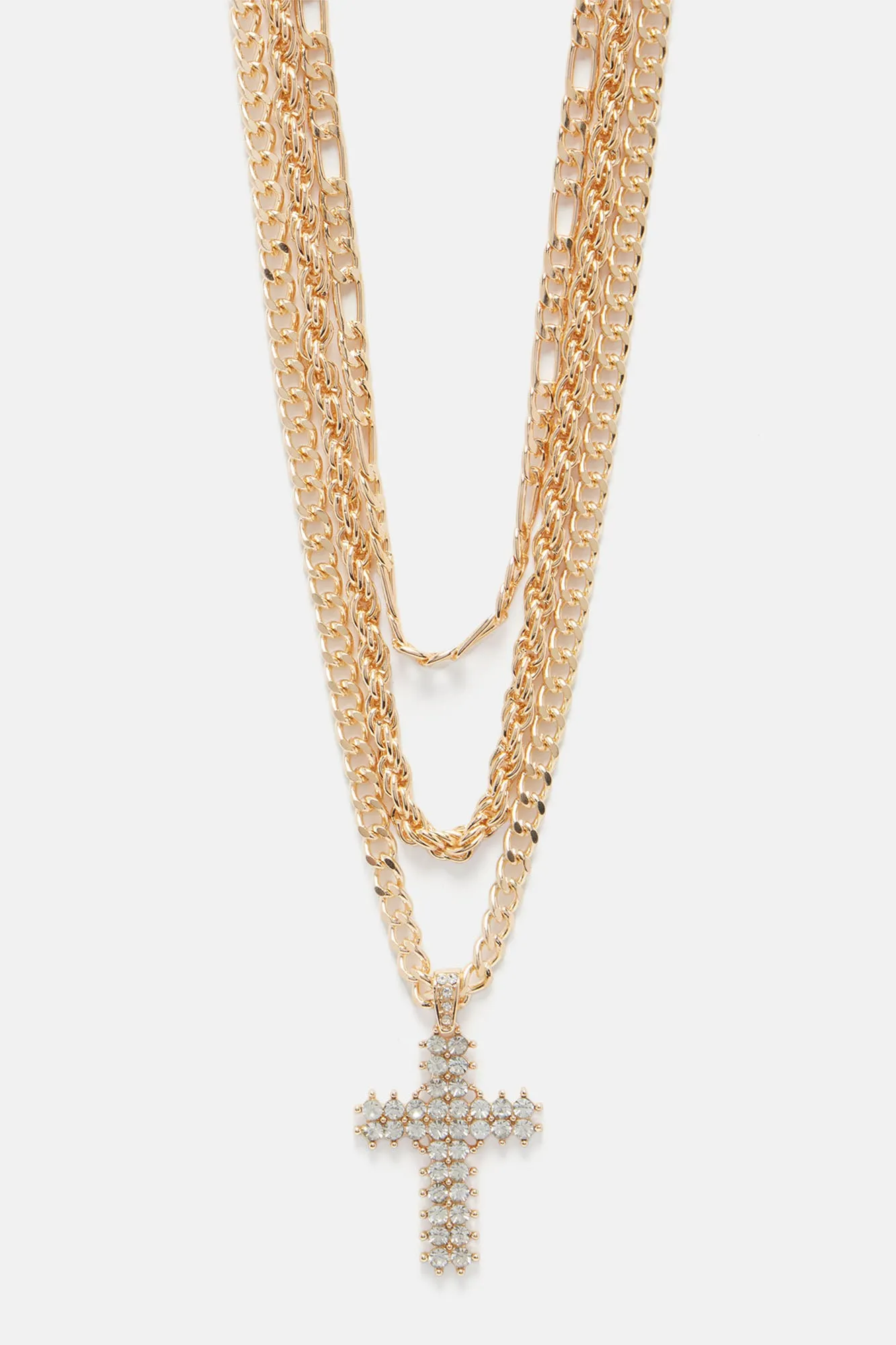 Big Holy Day 3 Piece Chain Necklace - Gold