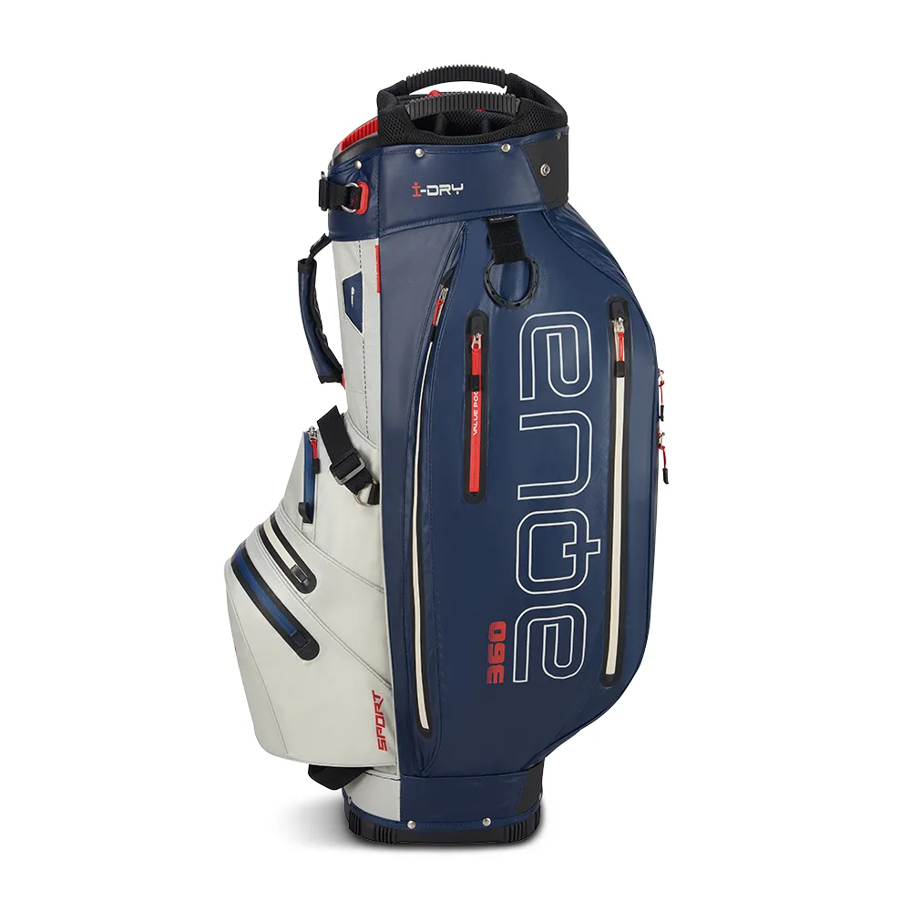 Big Max Aqua Sport 360 Waterproof Cart Bag - Off White/Navy/Red