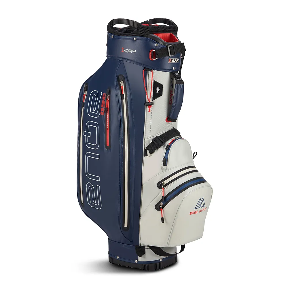 Big Max Aqua Sport 360 Waterproof Cart Bag - Off White/Navy/Red