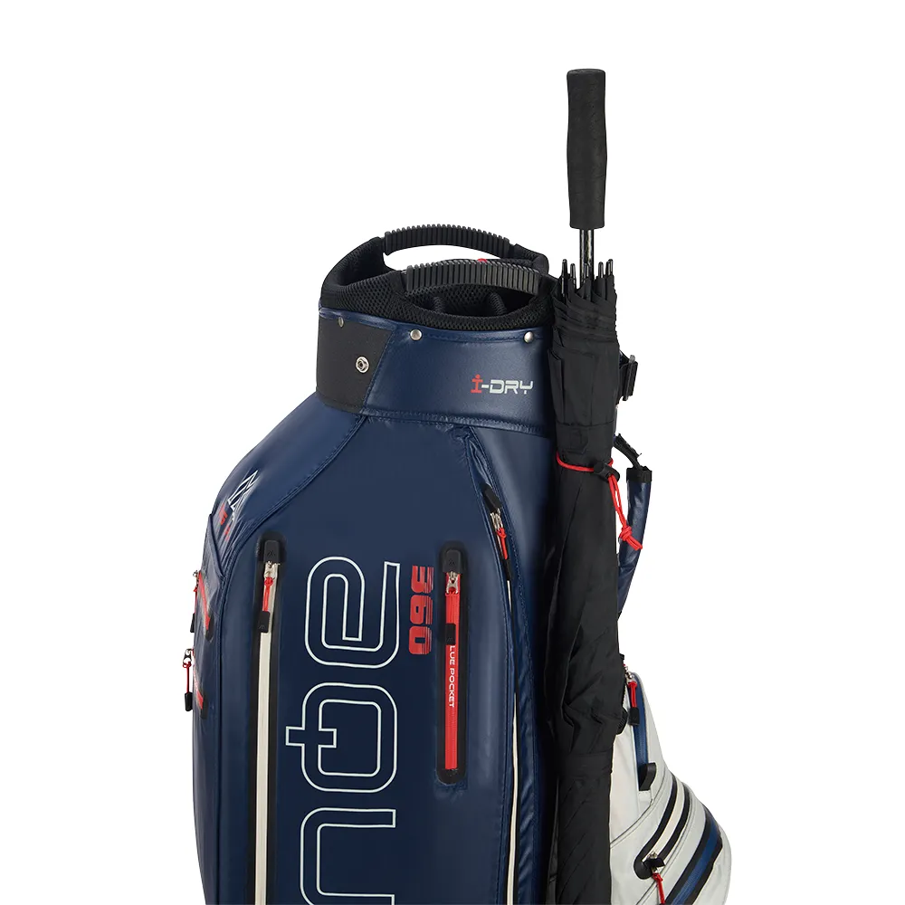 Big Max Aqua Sport 360 Waterproof Cart Bag - Off White/Navy/Red