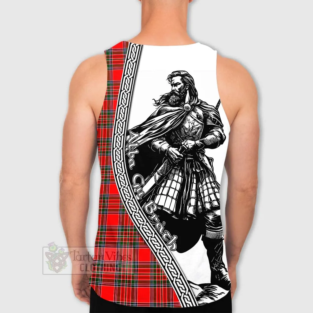 Binning Tartan Clan Crest Men's Tank Top with Highlander Warrior Celtic Style