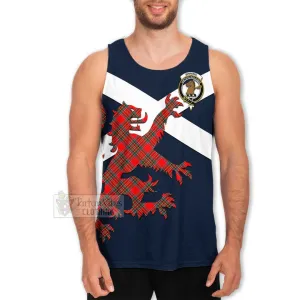 Binning Tartan Lion Rampant Men's Tank Top  Proudly Display Your Heritage with Alba Gu Brath and Clan Name