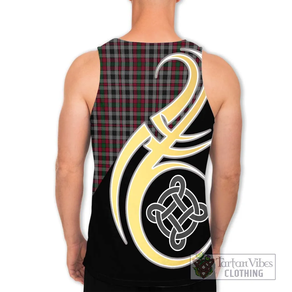 Borthwick Tartan Men's Tank Top with Family Crest and Celtic Symbol Style