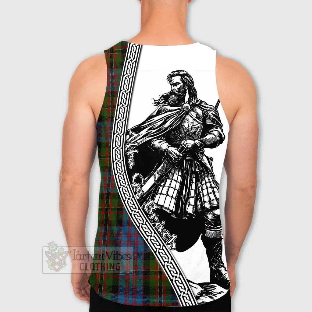 Bowie Tartan Clan Crest Men's Tank Top with Highlander Warrior Celtic Style