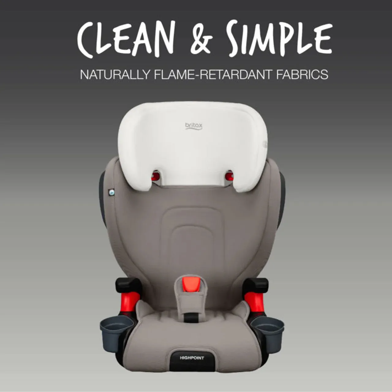 Britax HighPoint 2-Stage Booster Seat SafeWash - Gray Ombre