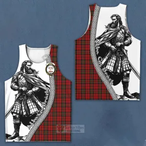 Brodie Tartan Clan Crest Men's Tank Top with Highlander Warrior Celtic Style