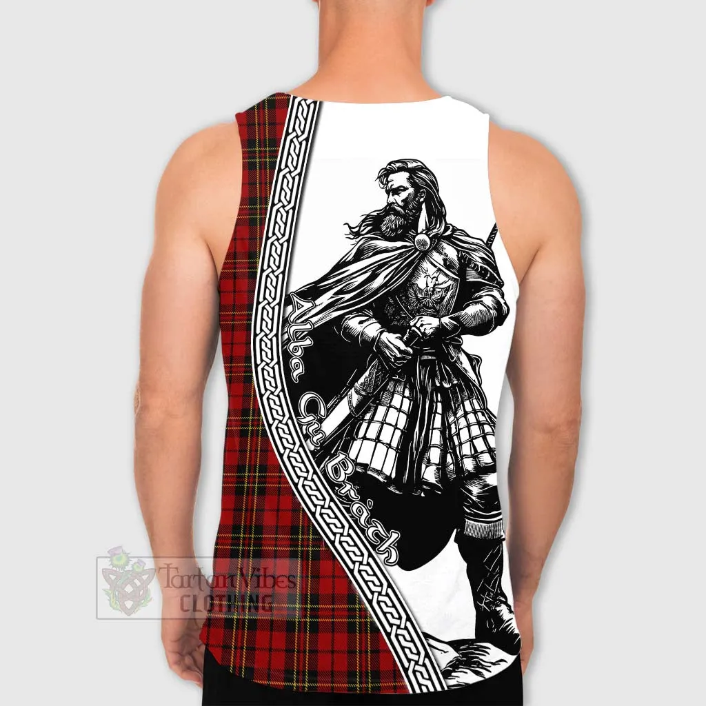 Brodie Tartan Clan Crest Men's Tank Top with Highlander Warrior Celtic Style