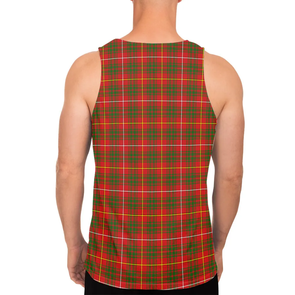 Bruce Modern Tartan Mens Tank Top with Family Crest